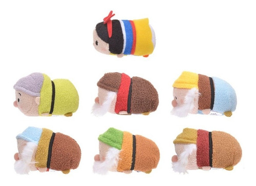 Tsum Tsum Blanca Nieves Y Los Siete Enanitos Disney Set De 7 (Usado)