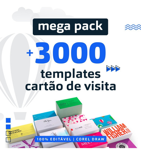 Ultra Pack +3000 Cartão De Visita Arte Final Modelos Vetor