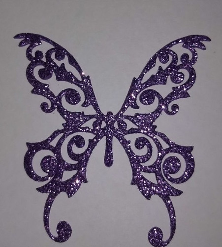 Mariposas Hermosa 8 X 7,5cm Caladas Figura Troquelada Scrap