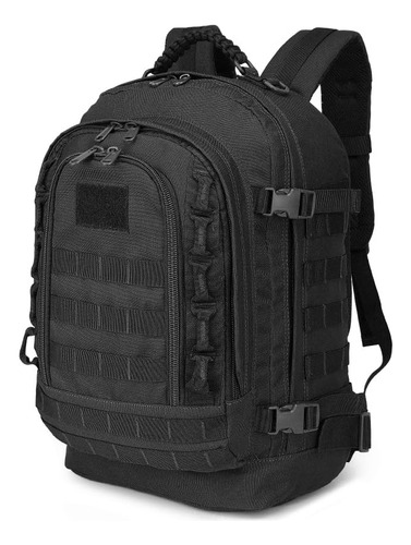 Mochila Táctica Militar 35l Molle Negra Para Senderismo