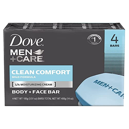 Dove Hombres Cuerpo De Cuidado + Face Bar Soap, Clean Gp3gb