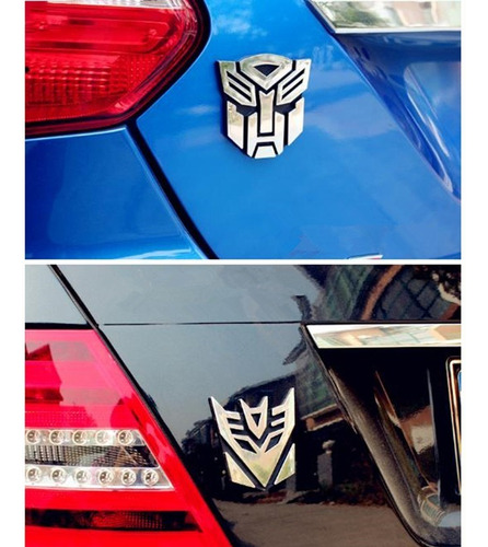 Transformers Coche Vinilo Metal Estéreo Decor, 2 Unidades