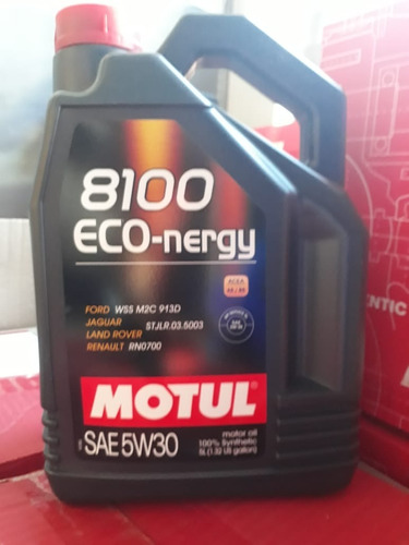 Aceite Motul 8100 Eco Nergy 5w30 Sintetico X 5 Lts Motovega