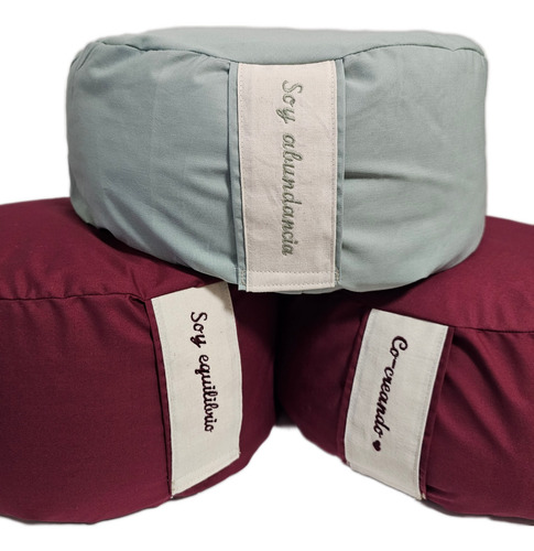 Pack X 3 Zafu Personalizado Meditación, Almohadón, Yoga.
