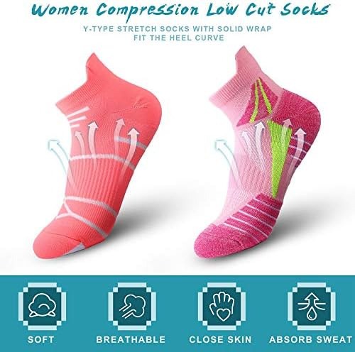 10 Pares De Calcetines Tobilleros De Compresión Para Mujer,