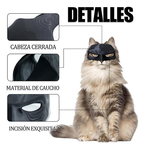 Máscara De Gato Morcego, 2 Peças, Máscara De Cabeça Inteira