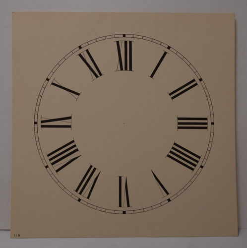 Antigua Carátula Reloj De Pared O Péndulo Cartulina Romanos