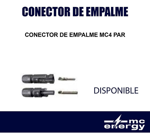 Conector De Empalme Mc4 (par)