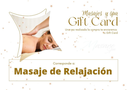 Imagen 1 de 1 de Gift Card- Masaje De Relajación Individual-tarjeta De Regalo