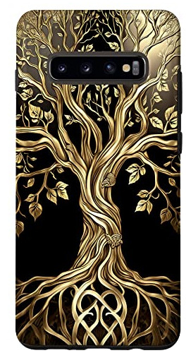 Funda Para Galaxy S10+ Tree Of Life Yoga Leaves Spiritual Sy