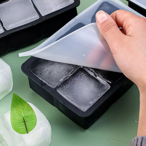 W Moldes Para Cubitos De Hielo De Silicona Apilables,