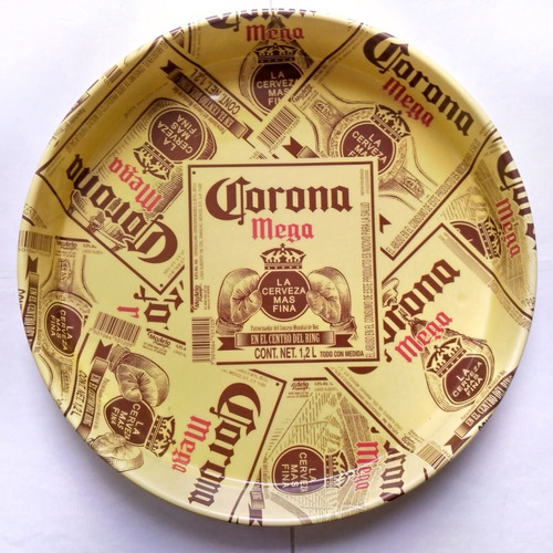 Charola Metal 90's Corona Mega Centro Del Ring Vintage Retro