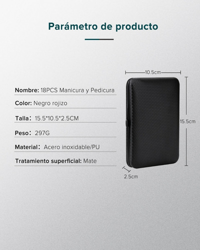 Imagen 8 de 10 de Manicura Y Pedicura, Lonk Set Manicura Multifuncional 18 Pcs