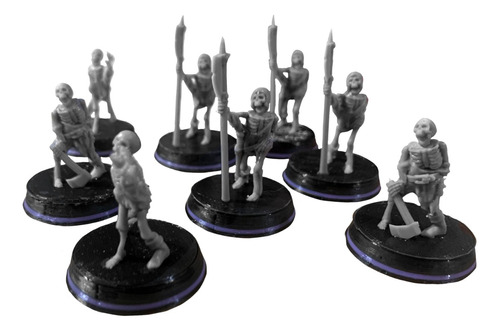 Kit 21 Figuras De Rol Iniciales + Esqueletos D&d (resina)