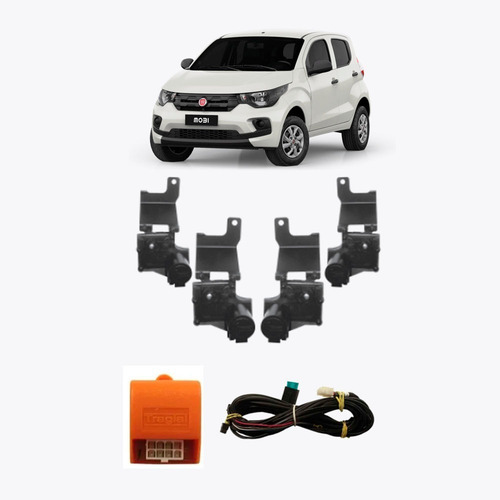 Kit Vidro Eletrico Mobi Completo Alt + Kit Trava Tragial