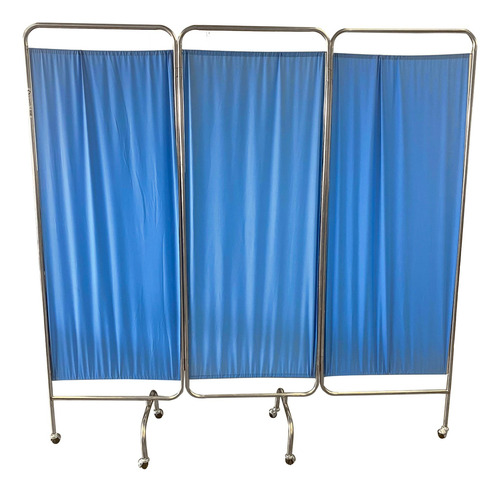 Pack Biombo Separador Tres Cuerpos + Escabel 1 Peldaño