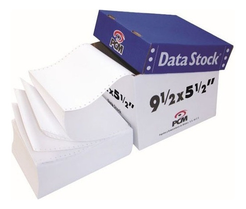 Papel Stock Pcm Blanco 9.5 X 5.5 PuLG Blanco 3 Tantos 2000 H