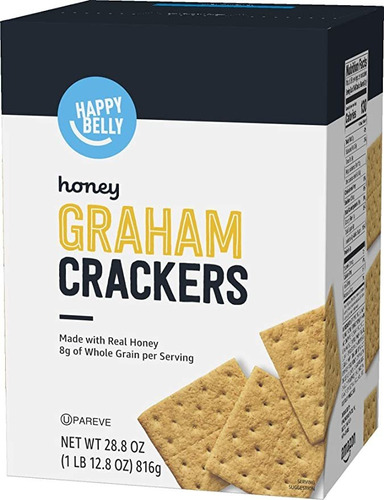 Marca Amazon  Happy Belly Honey Graham Crackers,.