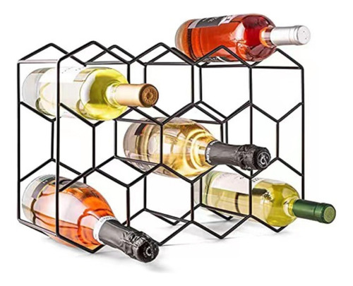 Porta Vino Metálico Plegable 11 Botellas Rack Botellas