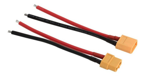 Conector Xt60 Macho Hembra Con Cable 10cm Silicona 14 Awg