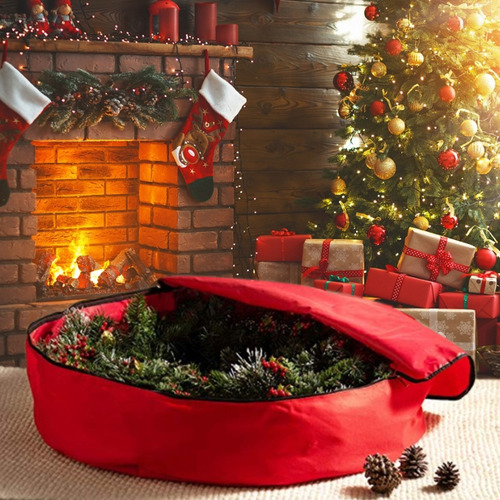 Bolsa De Almacenamiento Roja Para Regalos De Navidad Decora