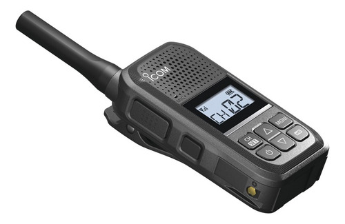 Radio Portátil Icom Ic-f200, 2w, 16 Canales, 450-470 Mhz Bandas De Frecuencia Uhf Color Negro