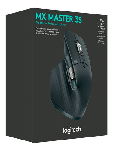 Mouse Wireless Logitech Mx Master 3s Grafito Recargable 