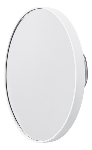 Espelho De Aumento Redondo Branco Com 2 Ventosas Banheiro Uz
