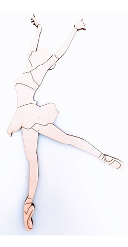 Souvenir Aplique Bailarinas Kit X 5 - Mdf / Fibrofacil