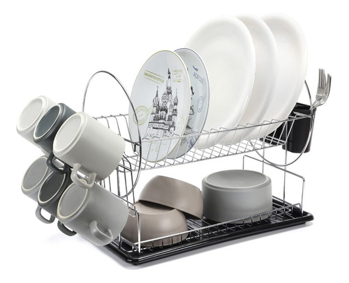 Imagen 5 de 10 de Escurridor De Platos Seca Platos Inoxidable Secador Bandeja