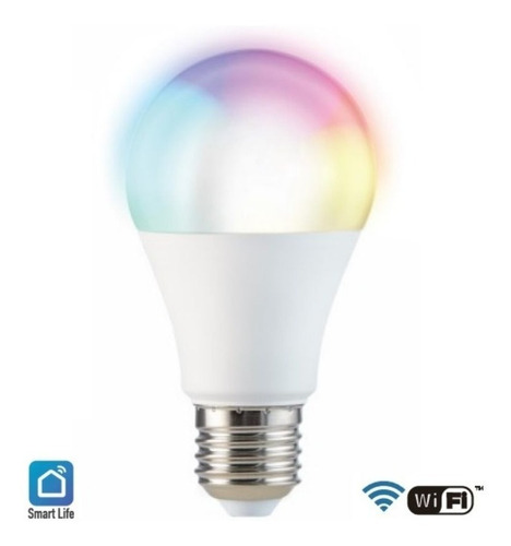 Imagen 1 de 6 de Lámpara Led Smart Life E27 Wifi Rgb Celular App Tuya Dim 