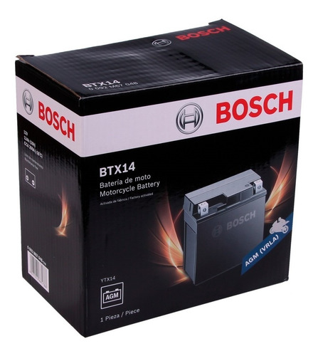Bateria Moto Bosch Btx14 Ytx14 Gs 1200 R Sin Mantenimiento C