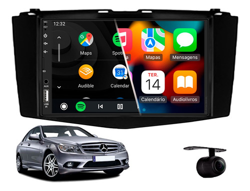 Central Multimidia Mp5 Apple Carplay Mercedes C280 2009 2010