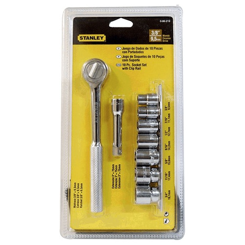 Juego De 10 Piezas De Dados Stanley Estandar 3/8 86-219 S