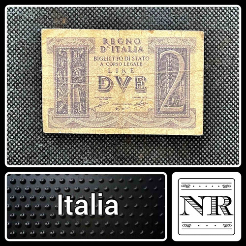 Italia - 2 Liras - Año 1939 - Periodo De Guerra - P #27