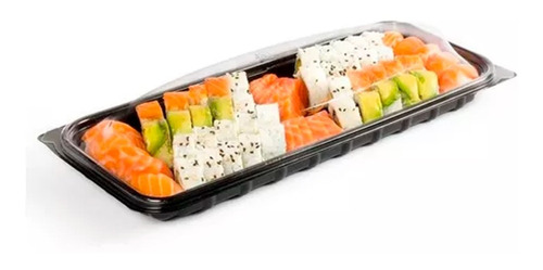 Bandeja Plastica Descartable Bandex Costilla Sushi 501 X50