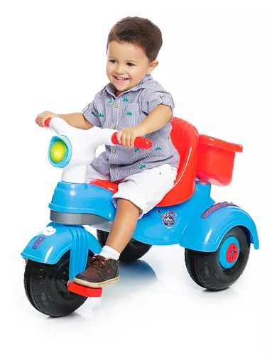 Triciclo Infantil Com Empurrador E Protetor Motoca Carrinho