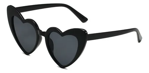 Lentes de corazon negros sale