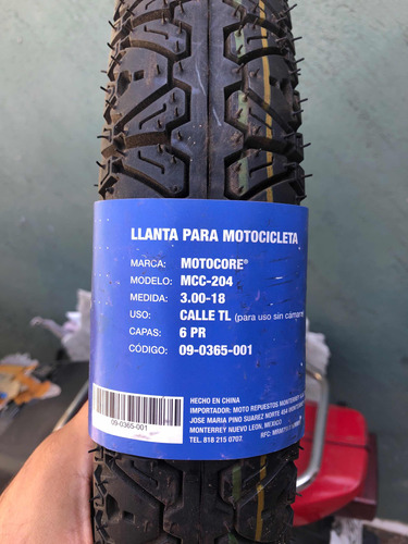 Llantas Motocore R18