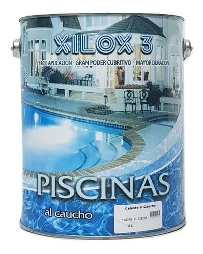 Pintura Piscinas Xilox3 - Al Caucho - 1 Litro