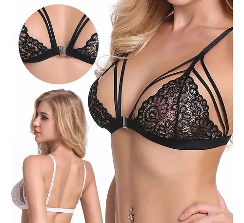 Ropa interior femenina de encaje negra sale