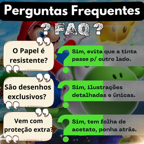 Livro De Colorir Mario Bros Capa Dura Com Desenhos Relaxamento, Combater O Estresse E Estimular A Criatividade! Presente Incrível Para Crianças E Adultos