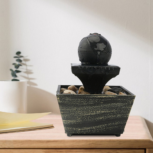 Mz Mesa Feng Shui Meditación Cascada Fuente De Luz Led Para