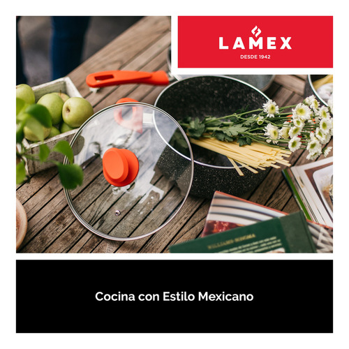 Batería Stone 360° Lamex 7 Piezas Con Antiadherente Stone Color Gris