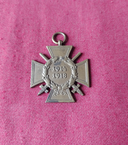 Medalla Alemania Ww1 Cruz Hindenburg Combatientes (Usado)