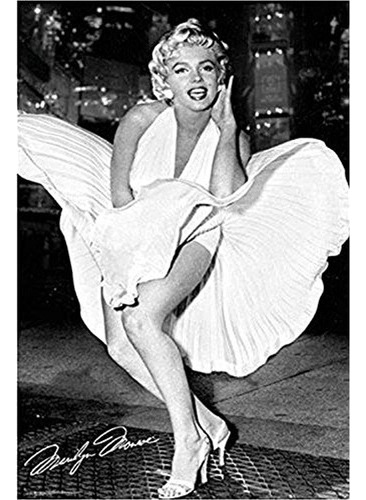 Buyartforless Marilyn Monroe - Vestido Blanco - 7 Anos Pico