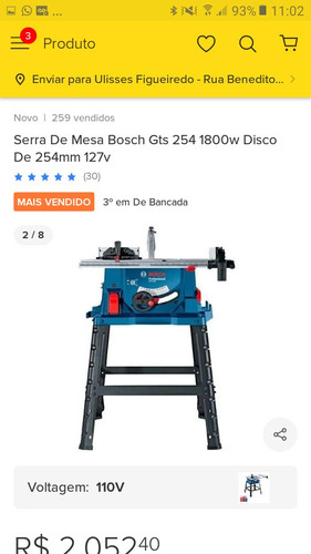 Imagem 5 de 5 de Serra De Bancada Nova Com Nota Fiscal 1700 Reais Nunca Foi U