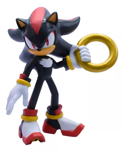 Boneco Sonic The Hedgehog - Shadow 11 Pontos Articulações 10 cm