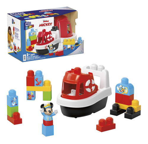 Mega Bloks Disney Juguete Construcción Clásico Bote Mickey