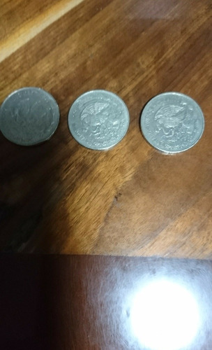 3monedas De Colección De Veinte Pesos Cultura Maya 80 81 82